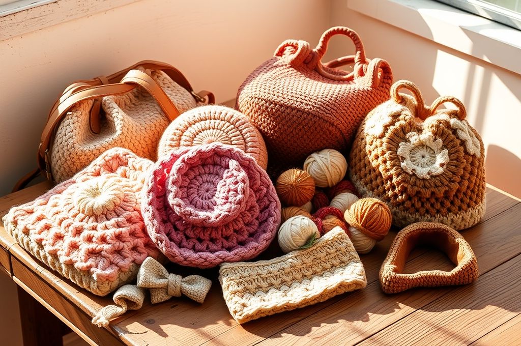 Crochet Accessories Bags, Hats, and Headbands