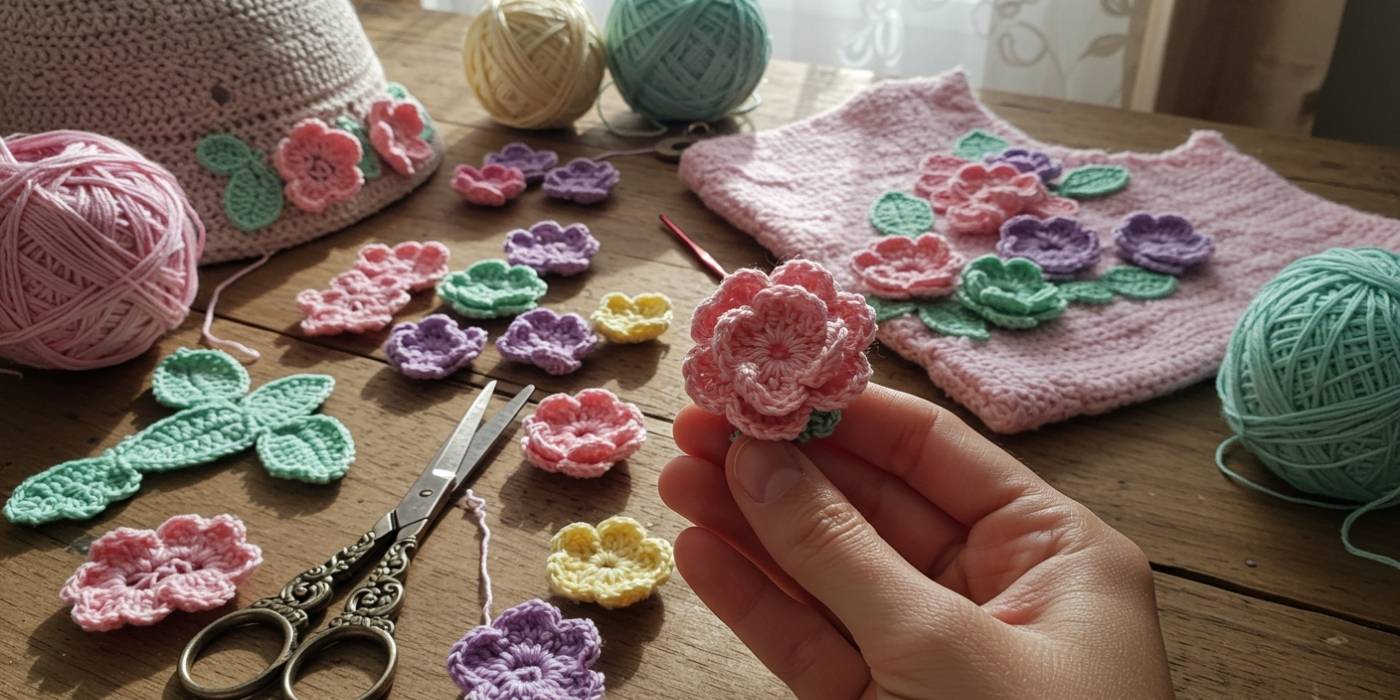 3D Crochet Flowers and Embellishments Add Whimsy, Texture, and Personality to Every Project