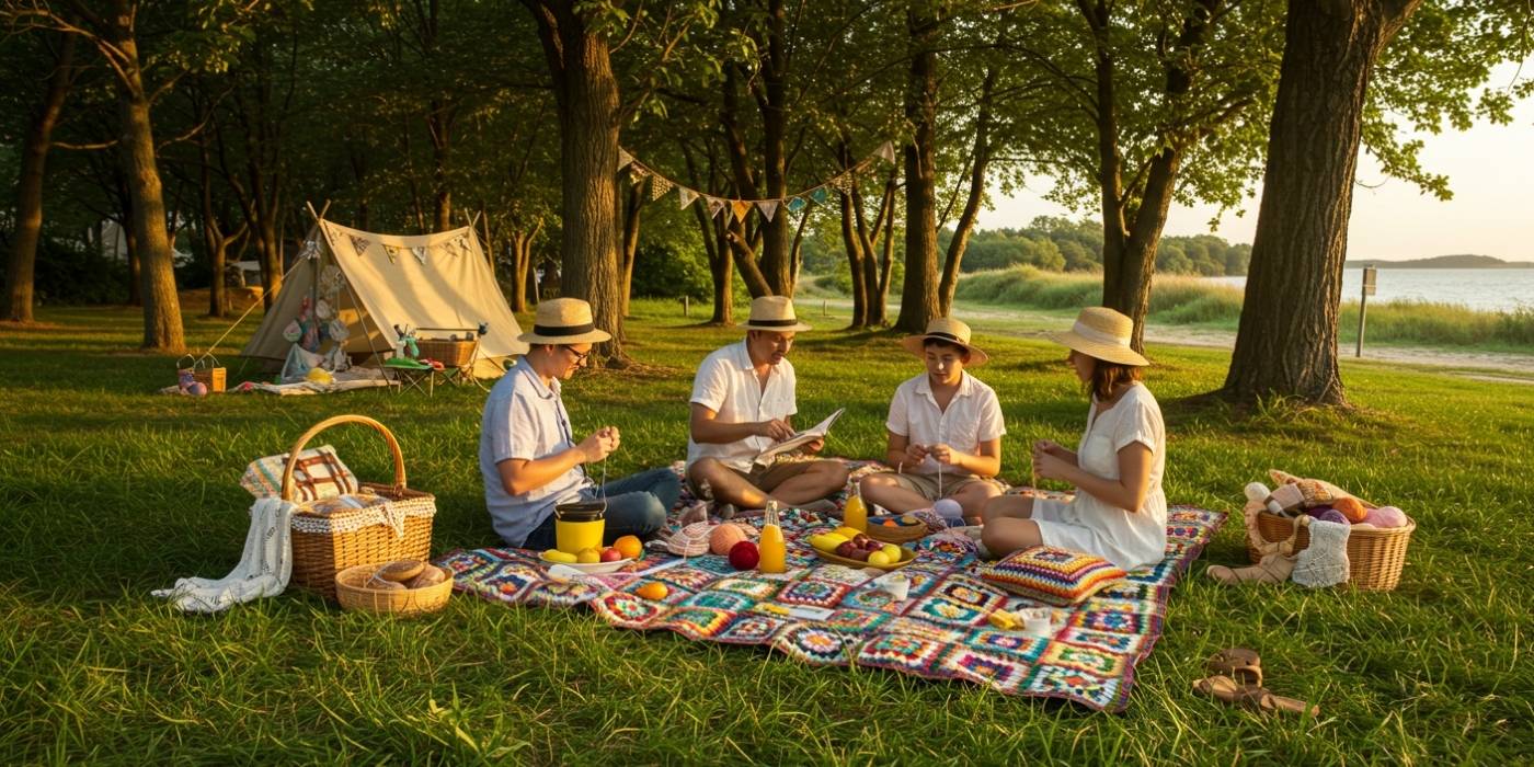 Outdoor Crochet Patterns for Picnics, Camping, and the Beach